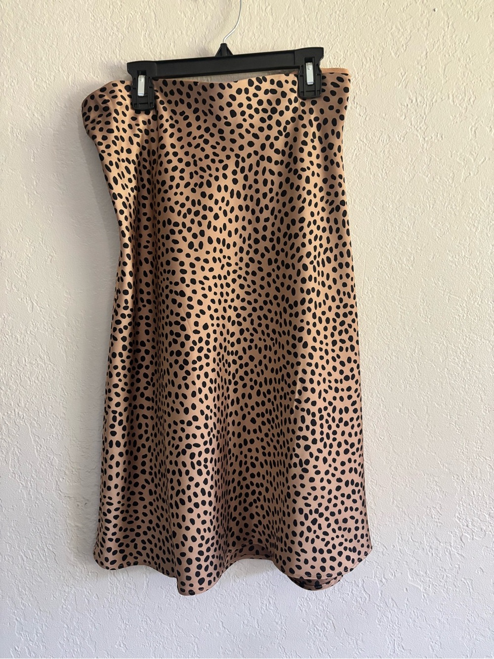 J. Crew Leopard-Spot A-Line Midi Skirt in Tan and Black